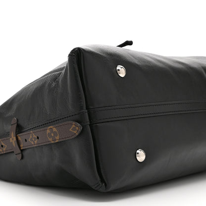 Louis Vuitton Lambskin CarryAll Vibe MM Black 9 of 10
