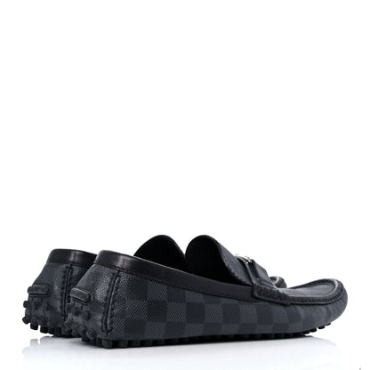 Louis Vuitton Mens Damier Graphite Hockenheim Moccasin Loafers 8 Onyx 4 of 8