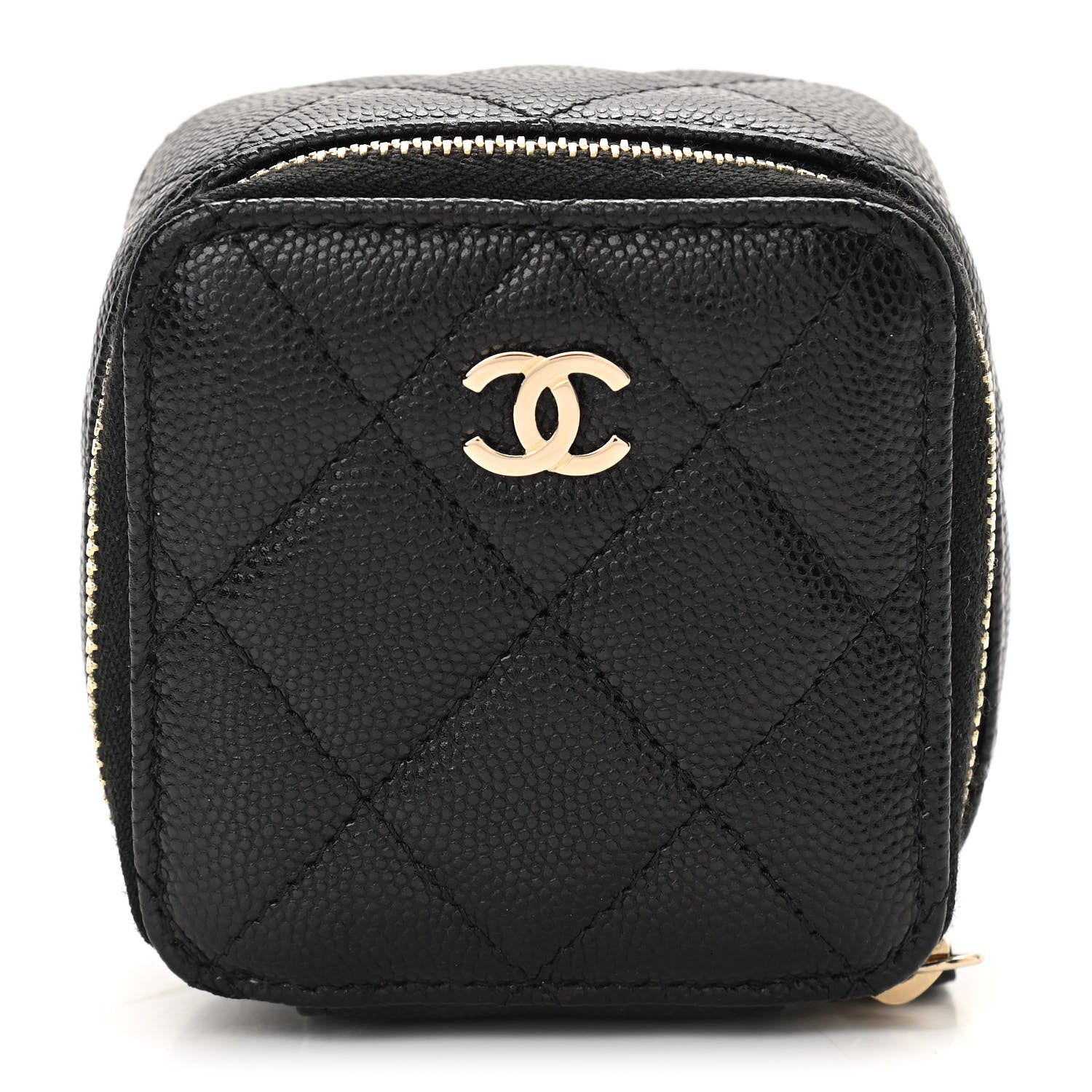 Chanel Caviar Quilted Jewelry Travel Case Black 1 of 9