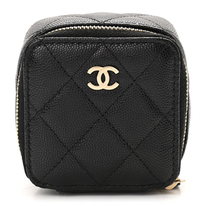 Chanel Caviar Quilted Jewelry Travel Case Black 1 of 9