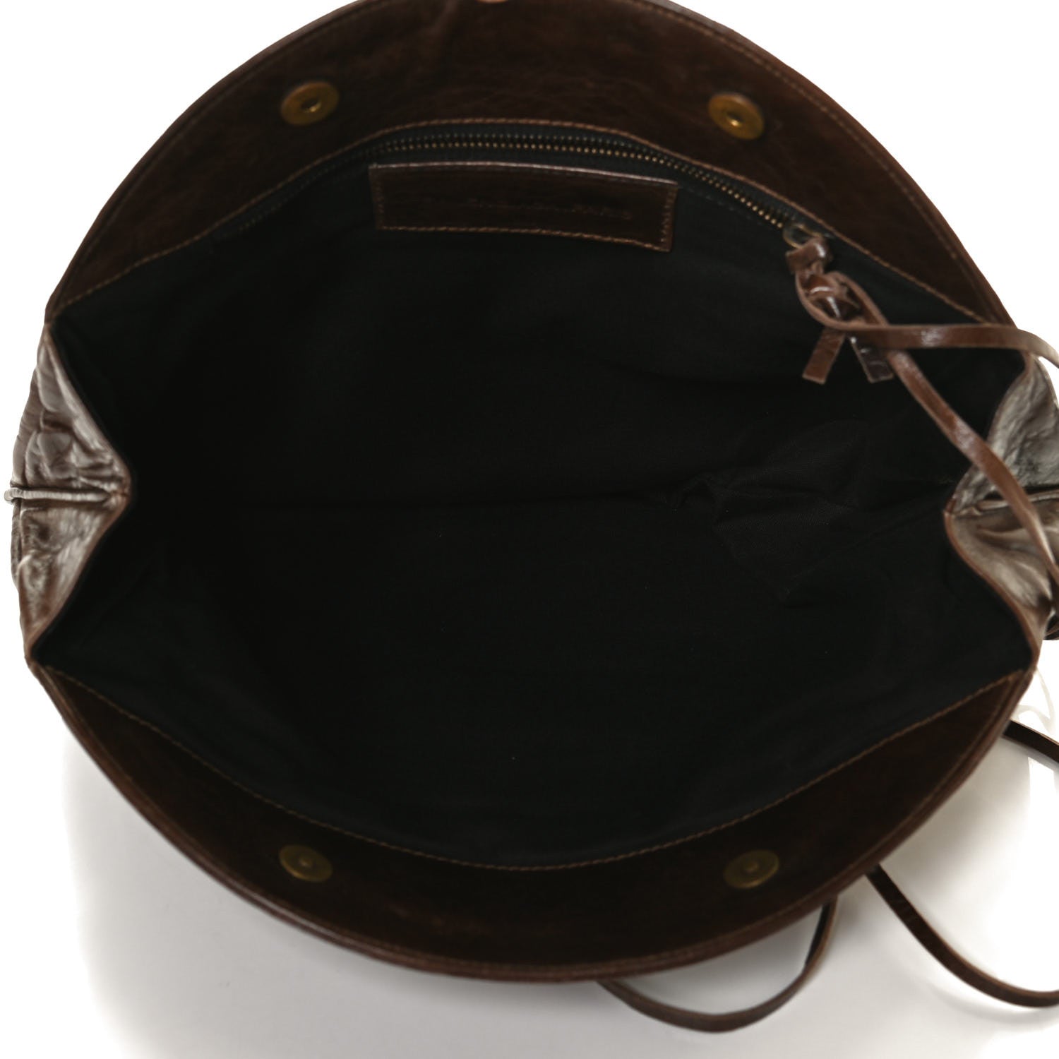 Balenciaga Chevre Classic Hardware Oval Clutch Truffle 9 of 25