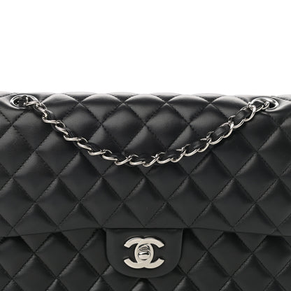 Chanel Lambskin Quilted Medium Double Flap Black 7 of 12
