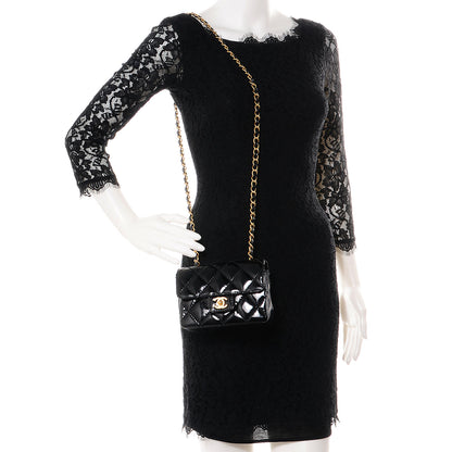 Chanel Patent Calfskin Quilted Mini Square Flap Black 2 of 8