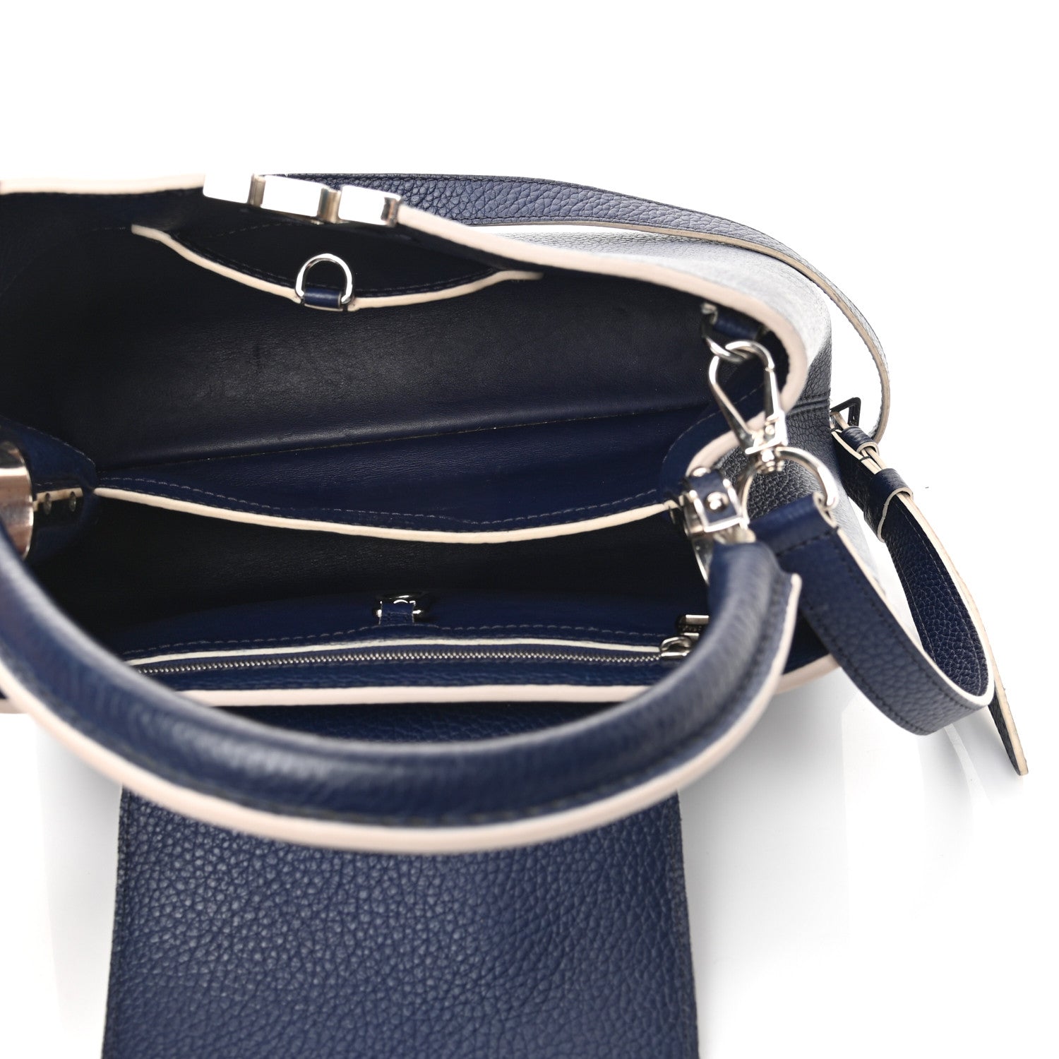 Louis Vuitton Taurillon Capucines PM Blue White 5 of 18