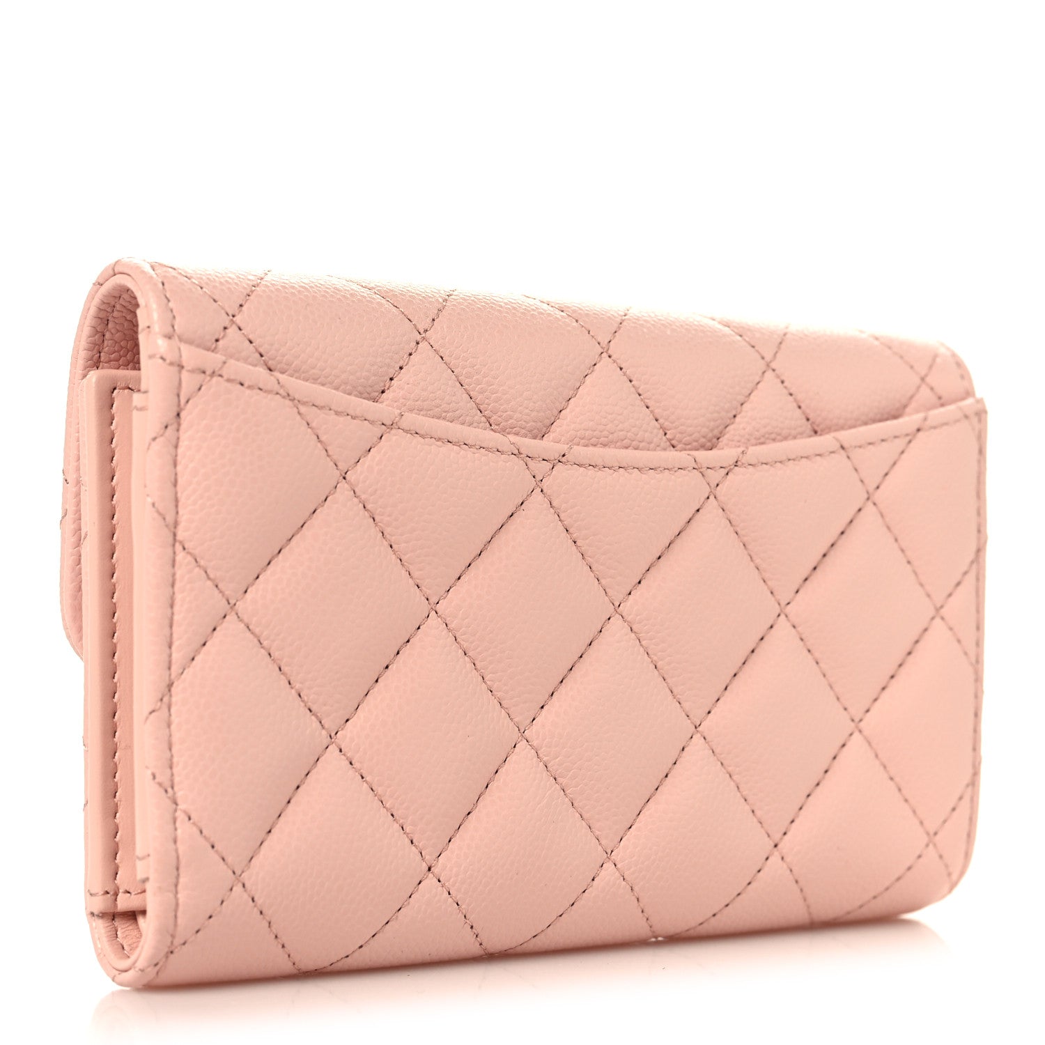 Chanel Caviar Quilted Medium Flap Wallet Light Pink 3 of 10