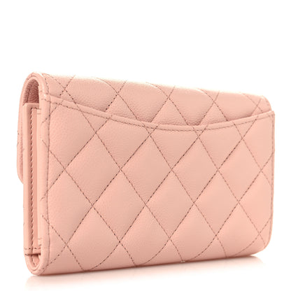 Chanel Caviar Quilted Medium Flap Wallet Light Pink 3 of 10