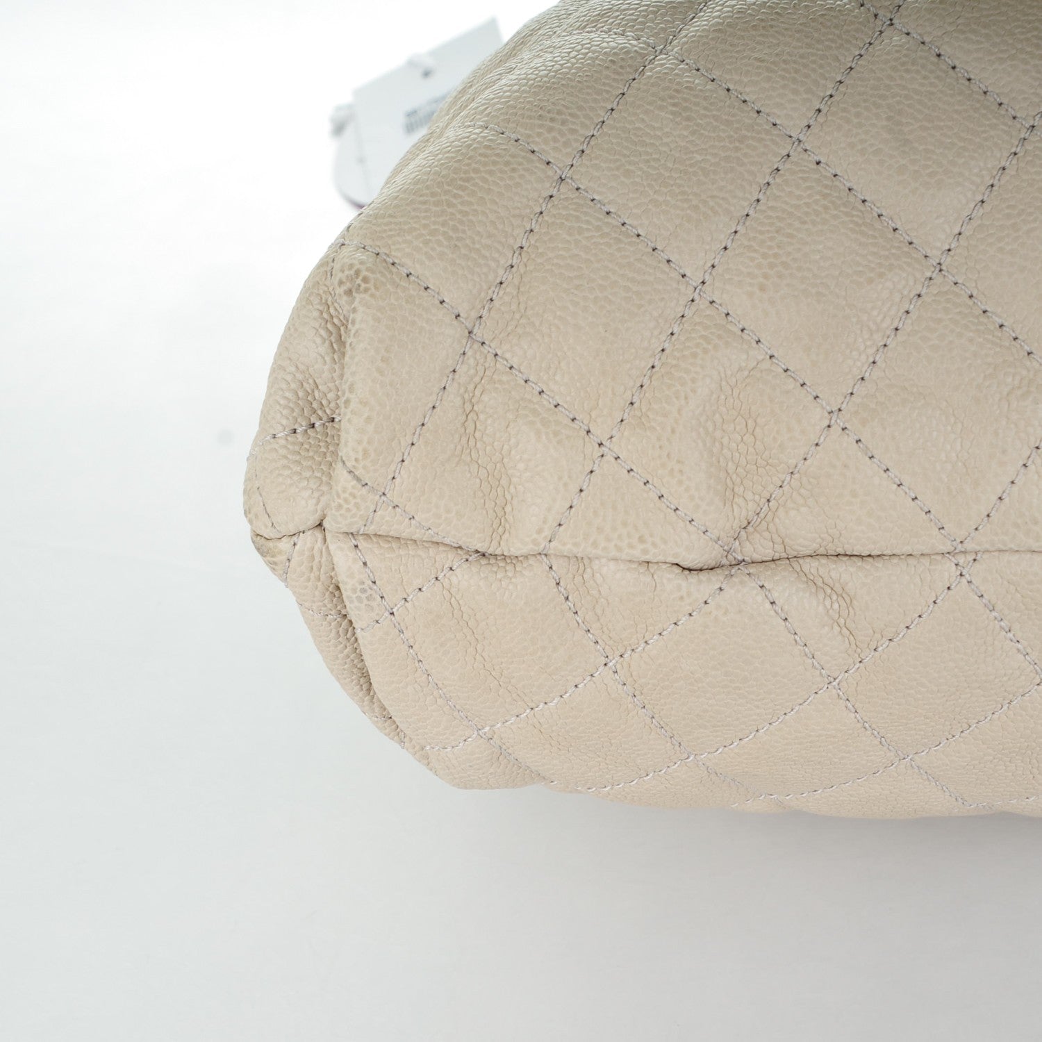 Chanel Caviar Quilted Large Elastic Tote Gray 10 of 11