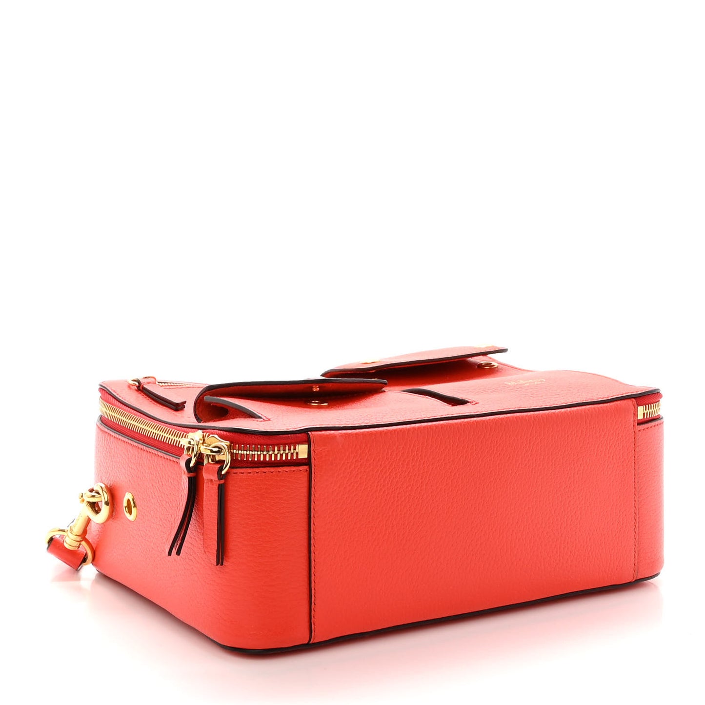 Calfskin Cherwell Square Shoulder Bag Coral
