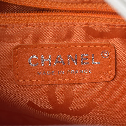 Chanel Calfskin Python Quilted Large Cambon Bowler White 8 of 9