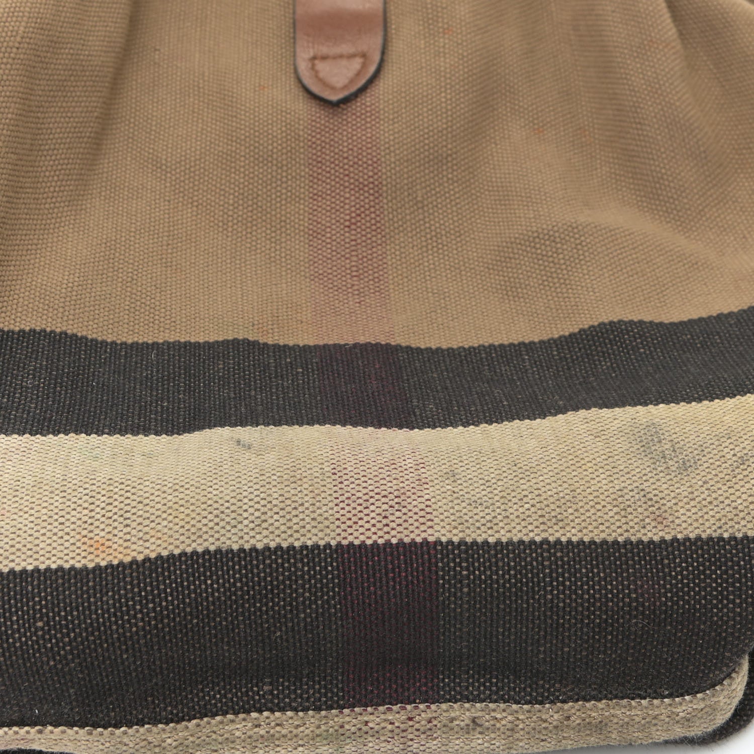Burberry Overdyed Canvas Mega Check Medium Chiltern Backpack Tan 6 of 22