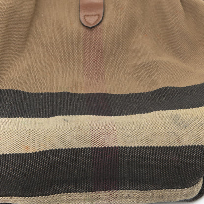 Burberry Overdyed Canvas Mega Check Medium Chiltern Backpack Tan 6 of 22