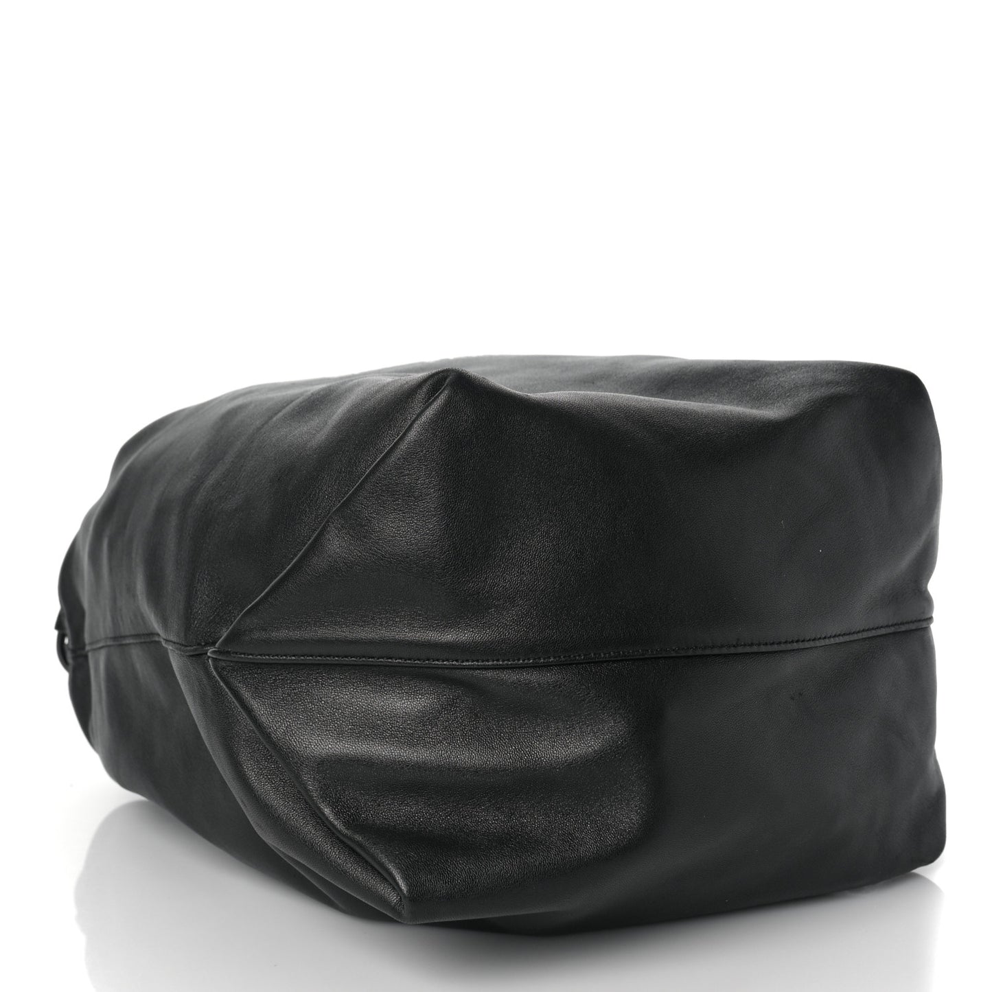 Lambskin Teddy Drawstring Bag Black