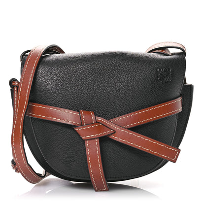 Loewe Grained Calfskin Small Gate Crossbody Bag Pecan Black 1 of 9