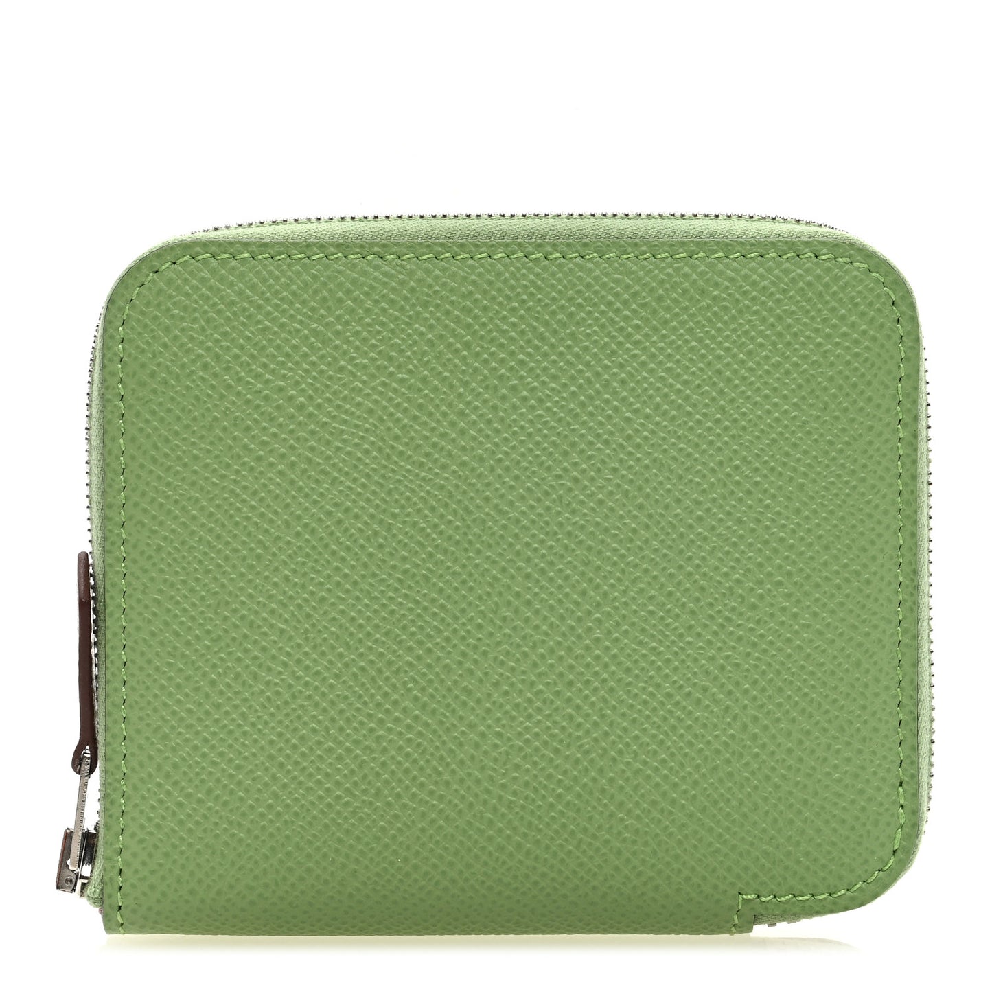 Epsom Silk'In Compact Wallet Vert Criquet