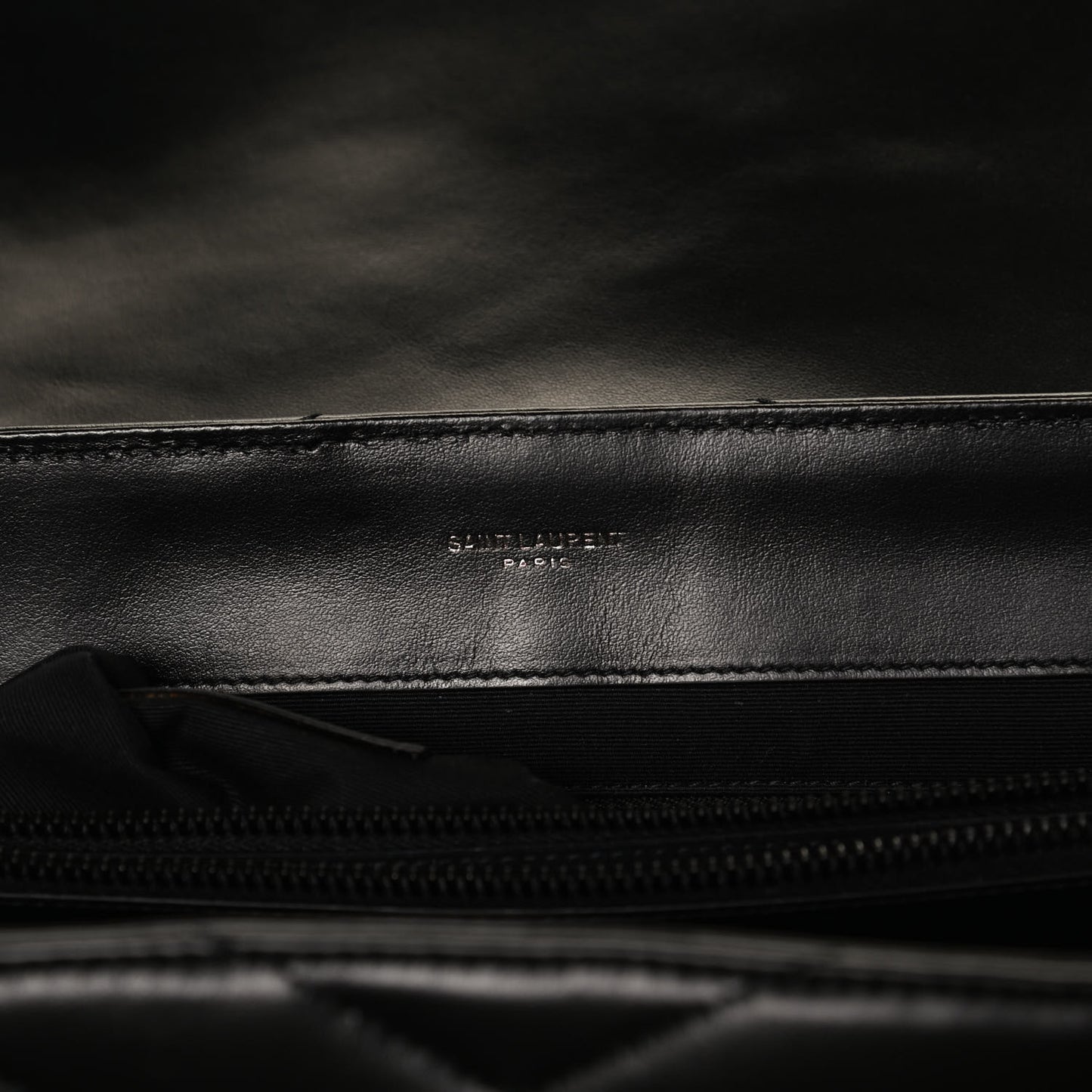 Calfskin Y Quilted Monogram Large Loulou Chain Satchel Black