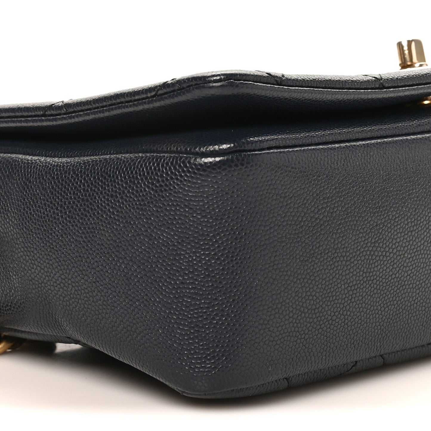Caviar Quilted Small Fashion Therapy Flap Bag Navy Blue