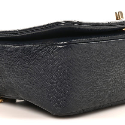 Chanel Caviar Quilted Small Fashion Therapy Flap Bag Navy Blue 9 of 10
