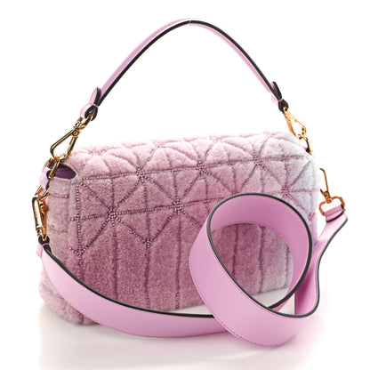 Fendi Sheepskin Crystal Beaded Baguette Violet 2 of 8