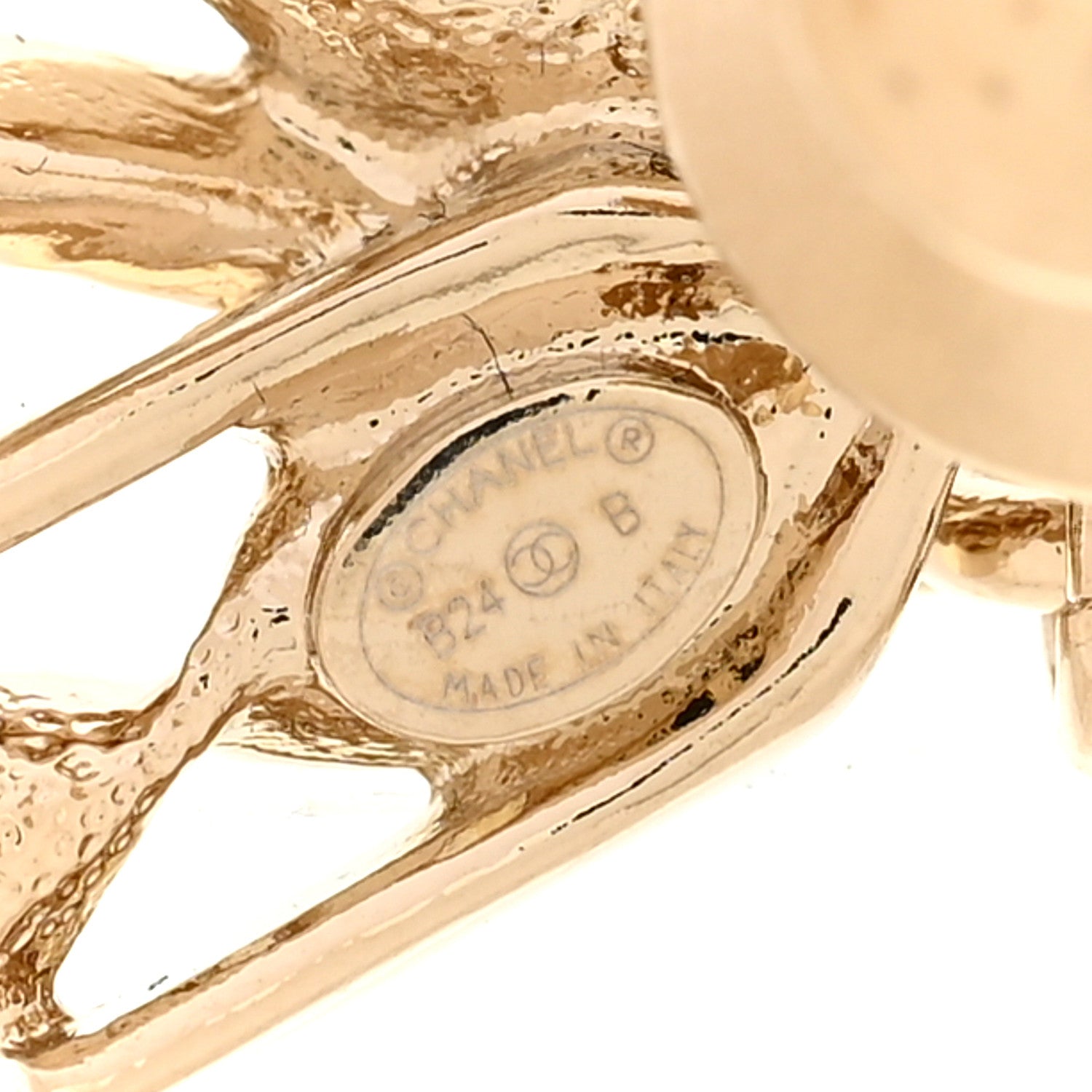 Chanel Crystal CC Bow Drop Brooch Gold 3 of 4