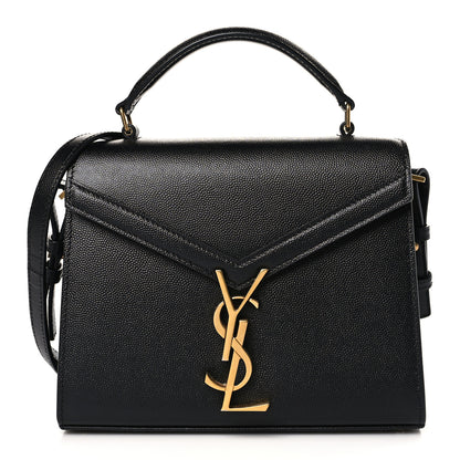Saint Laurent Grain de Poudre Mini Classic Monogram Cassandra Top Handle Black 1 of 8
