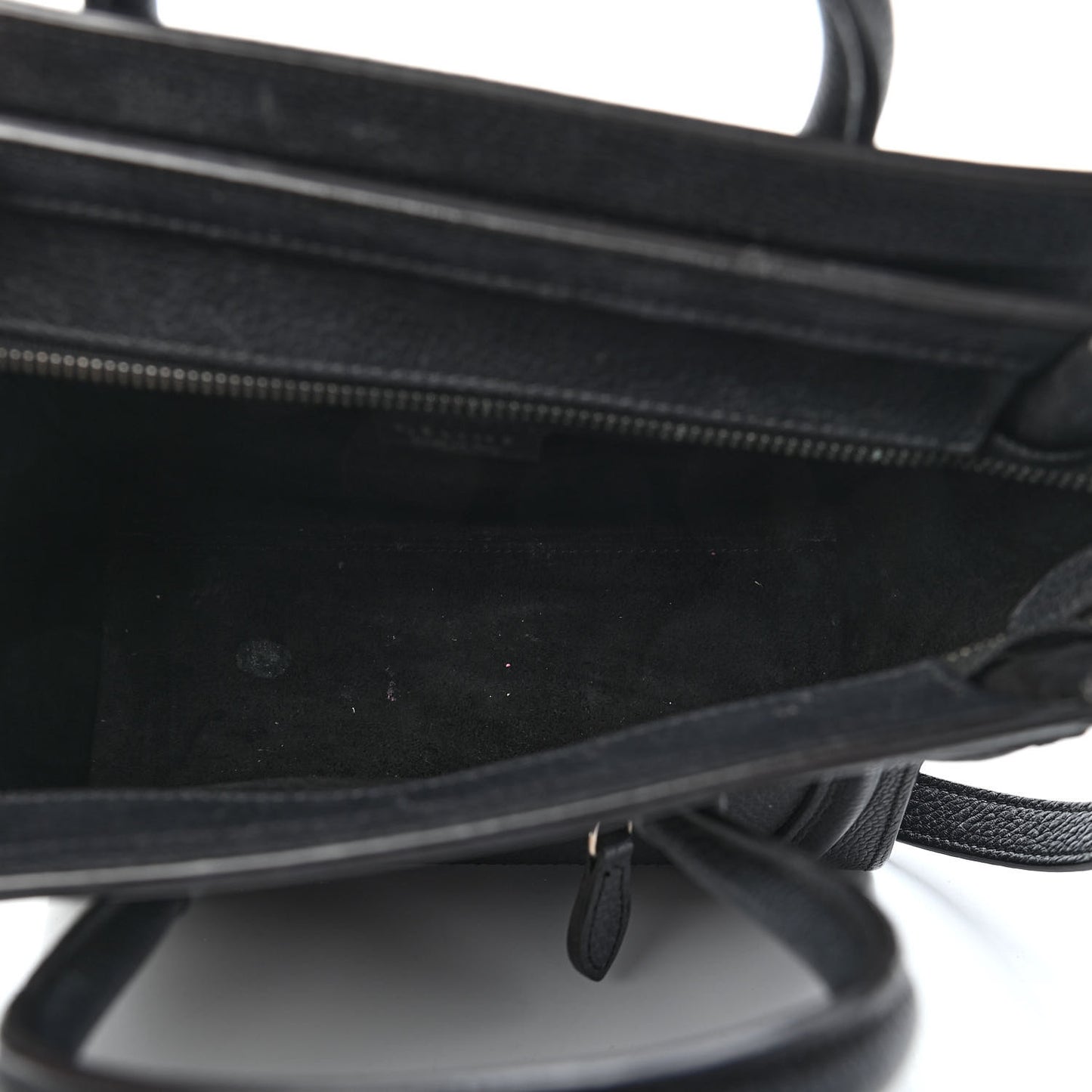 Drummed Calfskin Nano Luggage Black