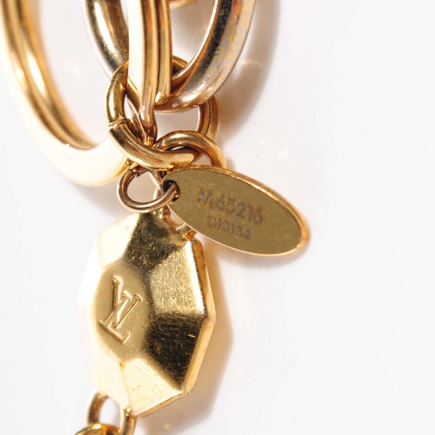 LV Facettes Key Holder Gold