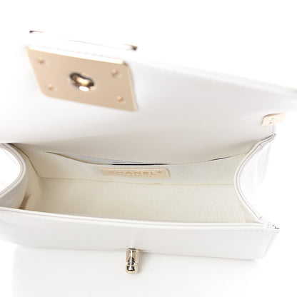 Chanel Calfskin Pearl Small Boy Flap White 8 of 10