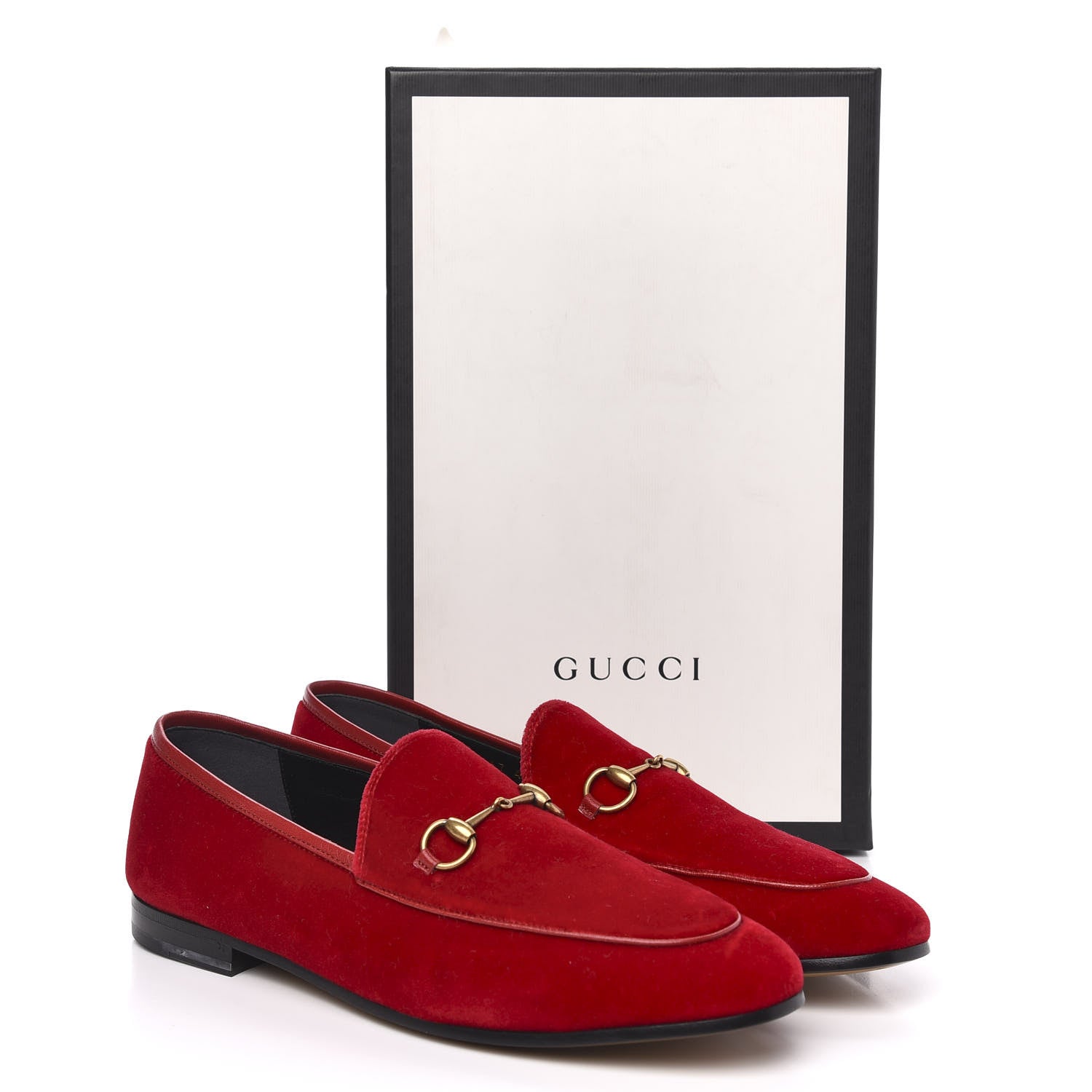 Gucci Velvet Horsebit Womens Jordaan Loafers 41 Hibiscus Red 10 of 10