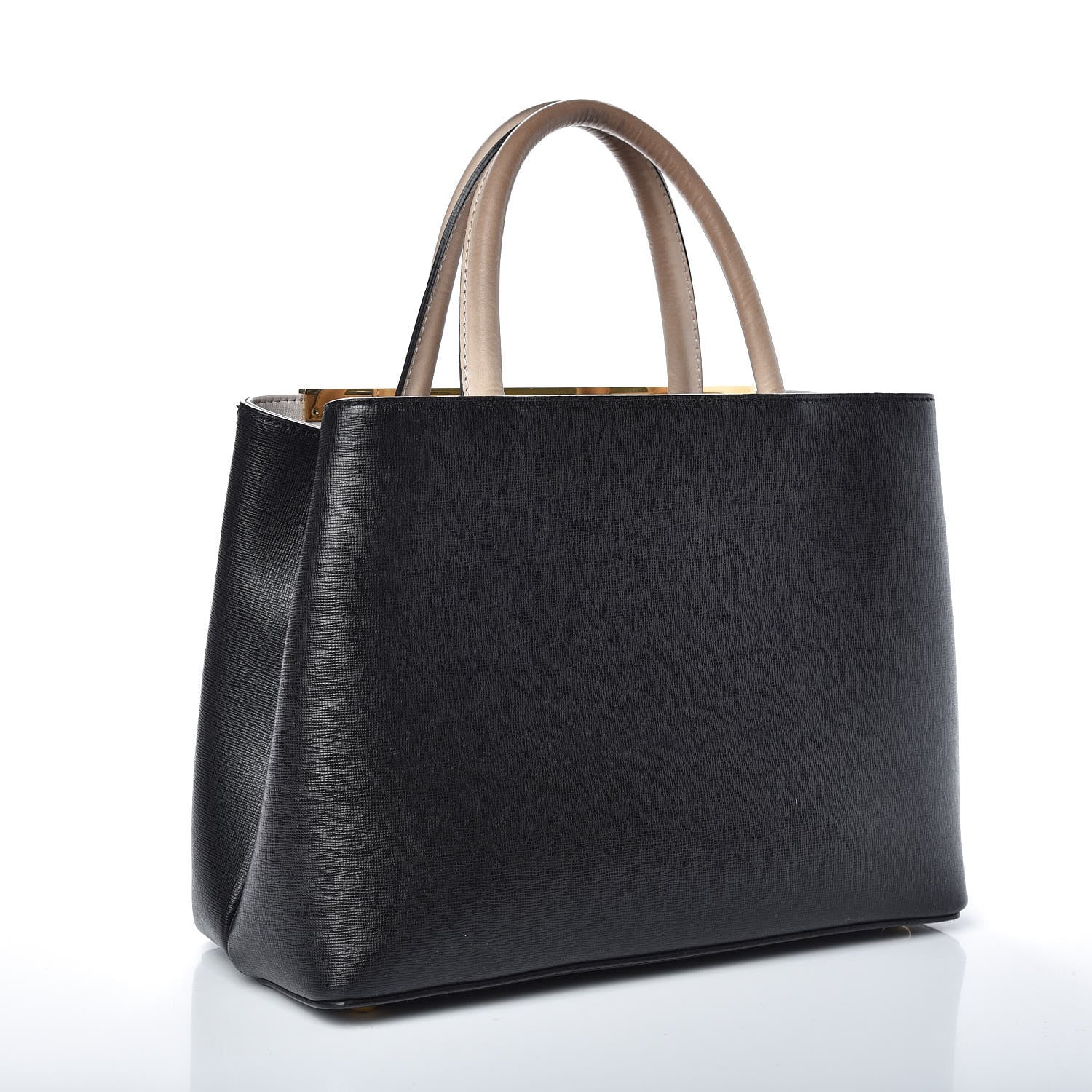 Fendi Vitello Elite Monster Petite 2Jours Tote Multicolor Black Grigio Polvere Multicolor 3 of 15