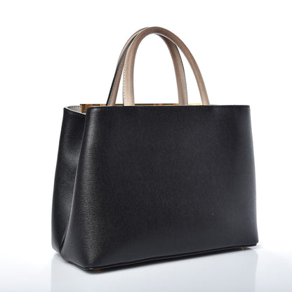 Fendi Vitello Elite Monster Petite 2Jours Tote Multicolor Black Grigio Polvere Multicolor 3 of 15