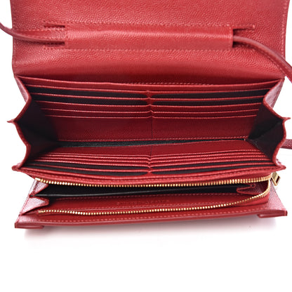 Tom Ford Saffiano Wallet On Strap Red 5 of 10