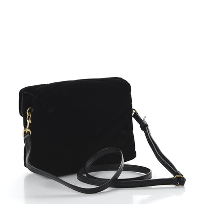 Saint Laurent Velvet Y Quilted Monogram Toy Loulou Chain Satchel French Black 3 of 11