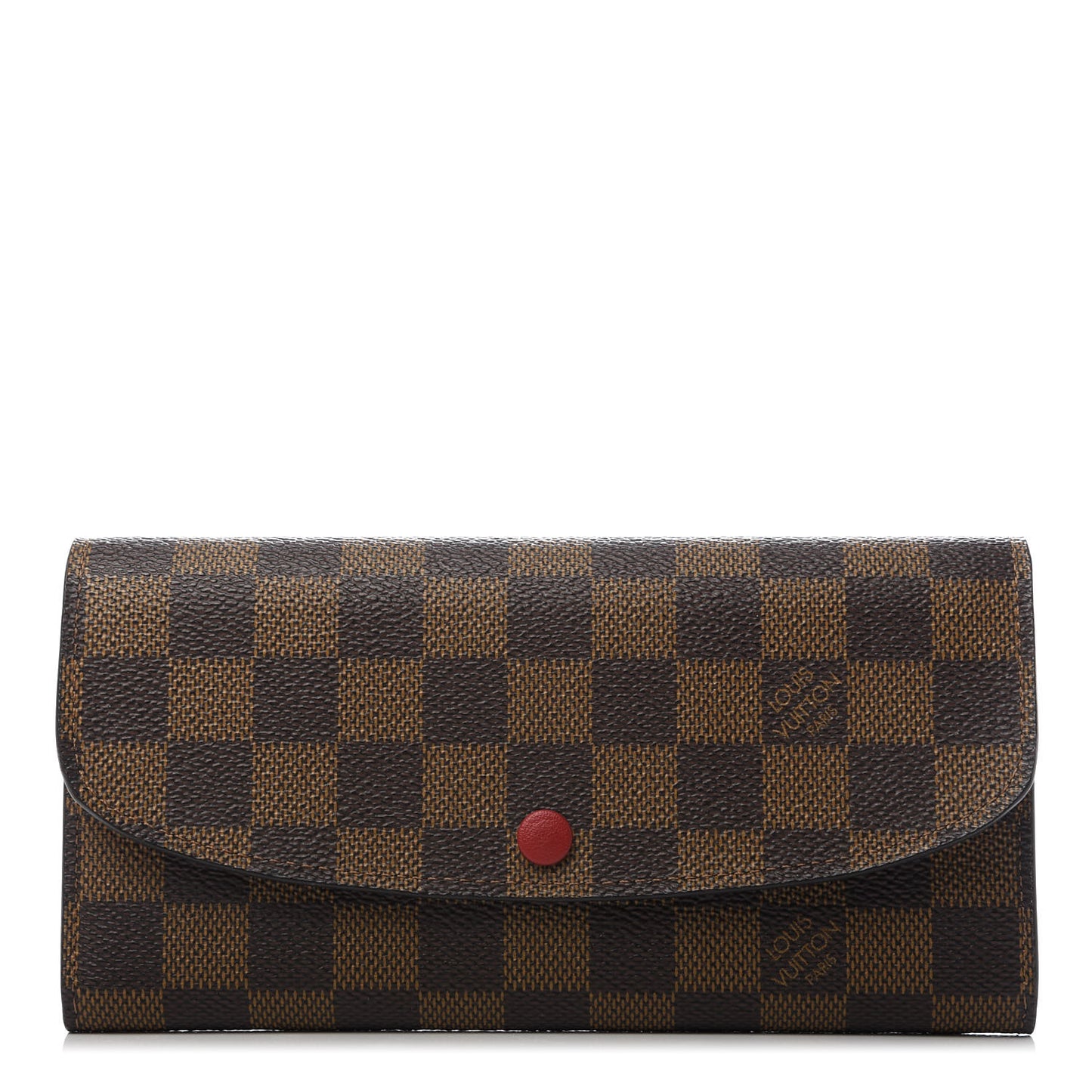 Damier Ebene Emilie Wallet Red