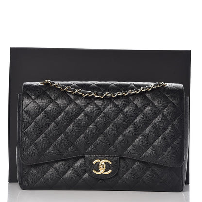 Chanel Caviar Quilted Maxi Double Flap Black 14 of 14