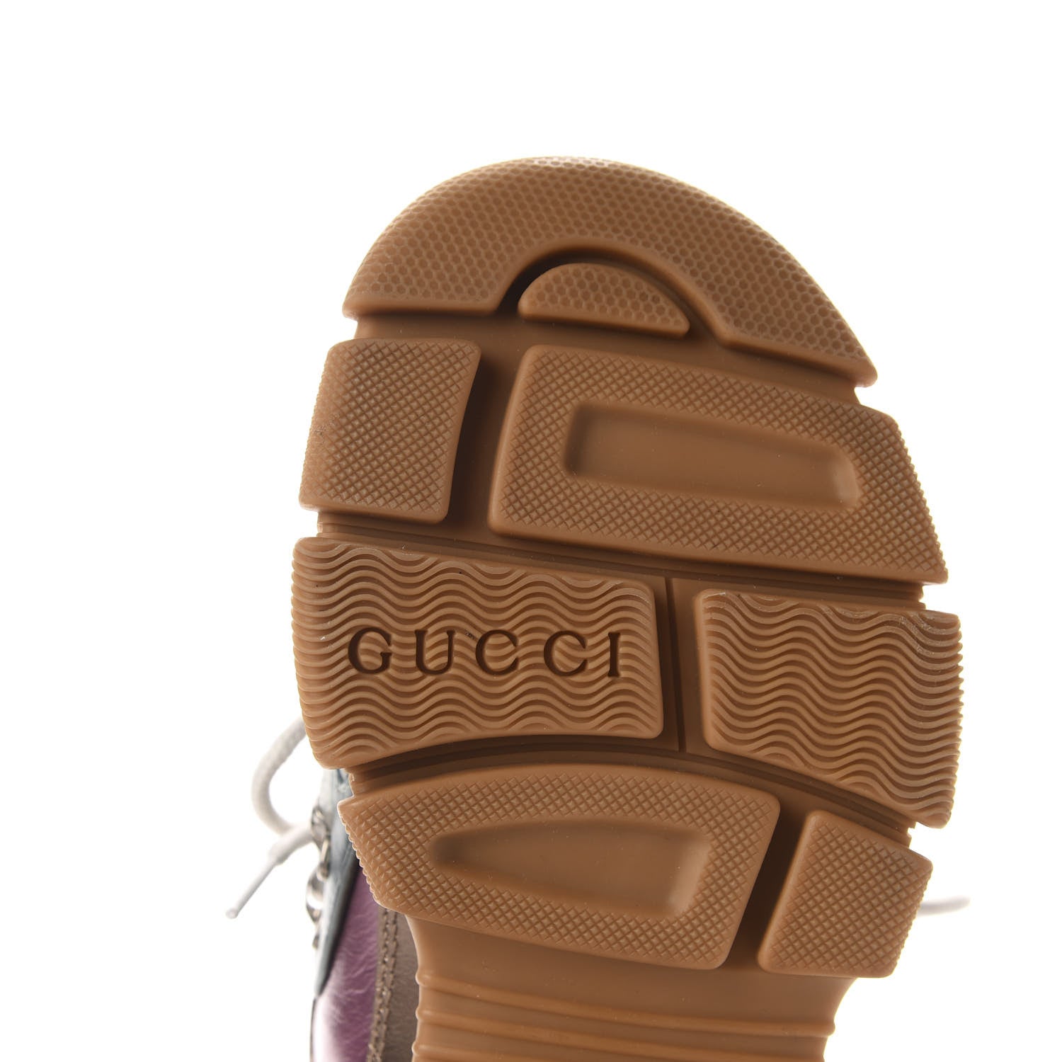 Gucci X SEGA Metallic Calfskin Mesh Womens Flashtrek Sneakers 35.5 Rame Mystic White Lago 8 of 8