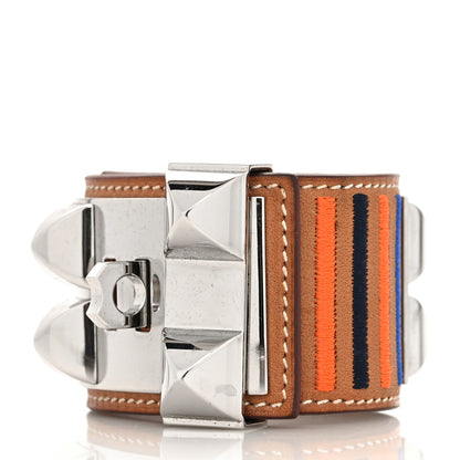 Hermes Barenia Collier de Chien CDC Rocabar Bracelet T1 Fauve 3 of 5