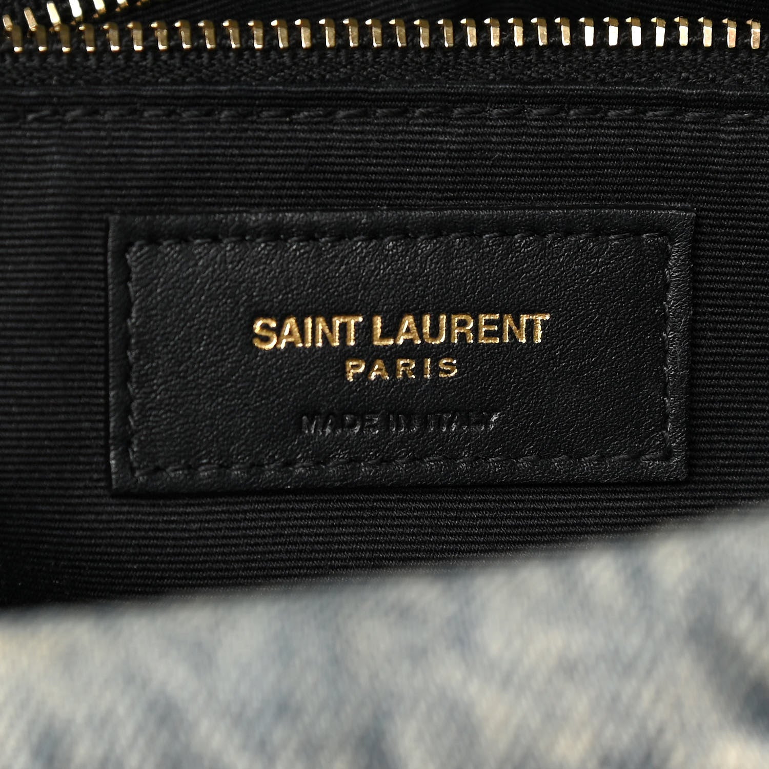 Saint Laurent Denim Quilted Small Loulou Puffer Monogram Chain Satchel Rodeo Blue 5 of 9