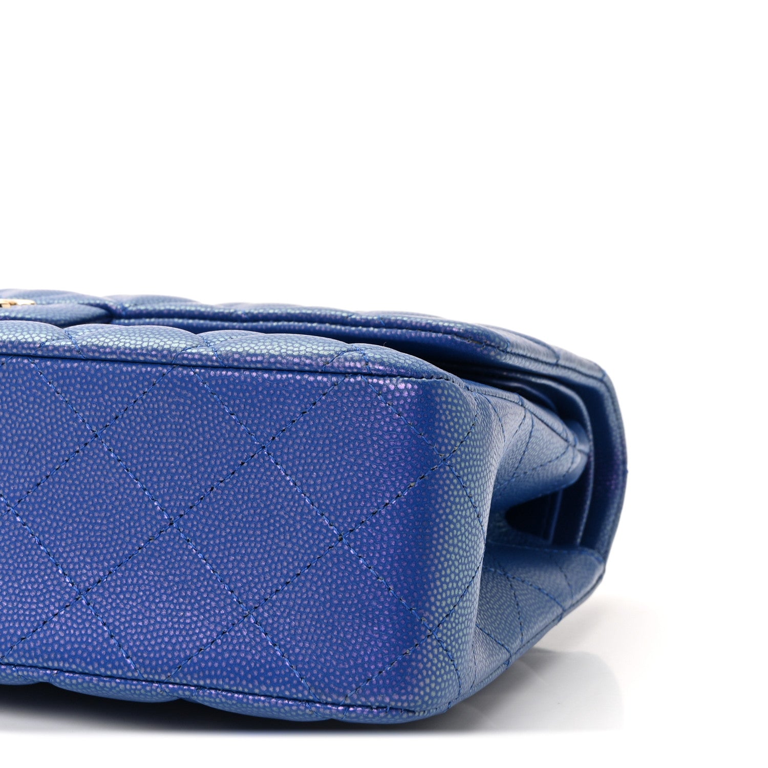 Chanel Iridescent Caviar Quilted Medium Double Flap Blue 10 of 10