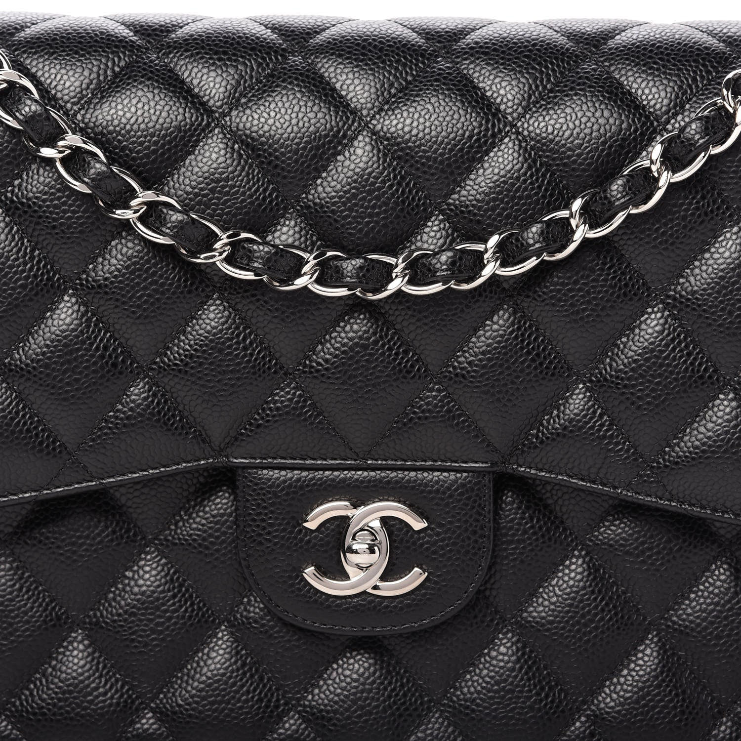 Chanel Caviar Quilted Jumbo Double Flap Black 10 of 11