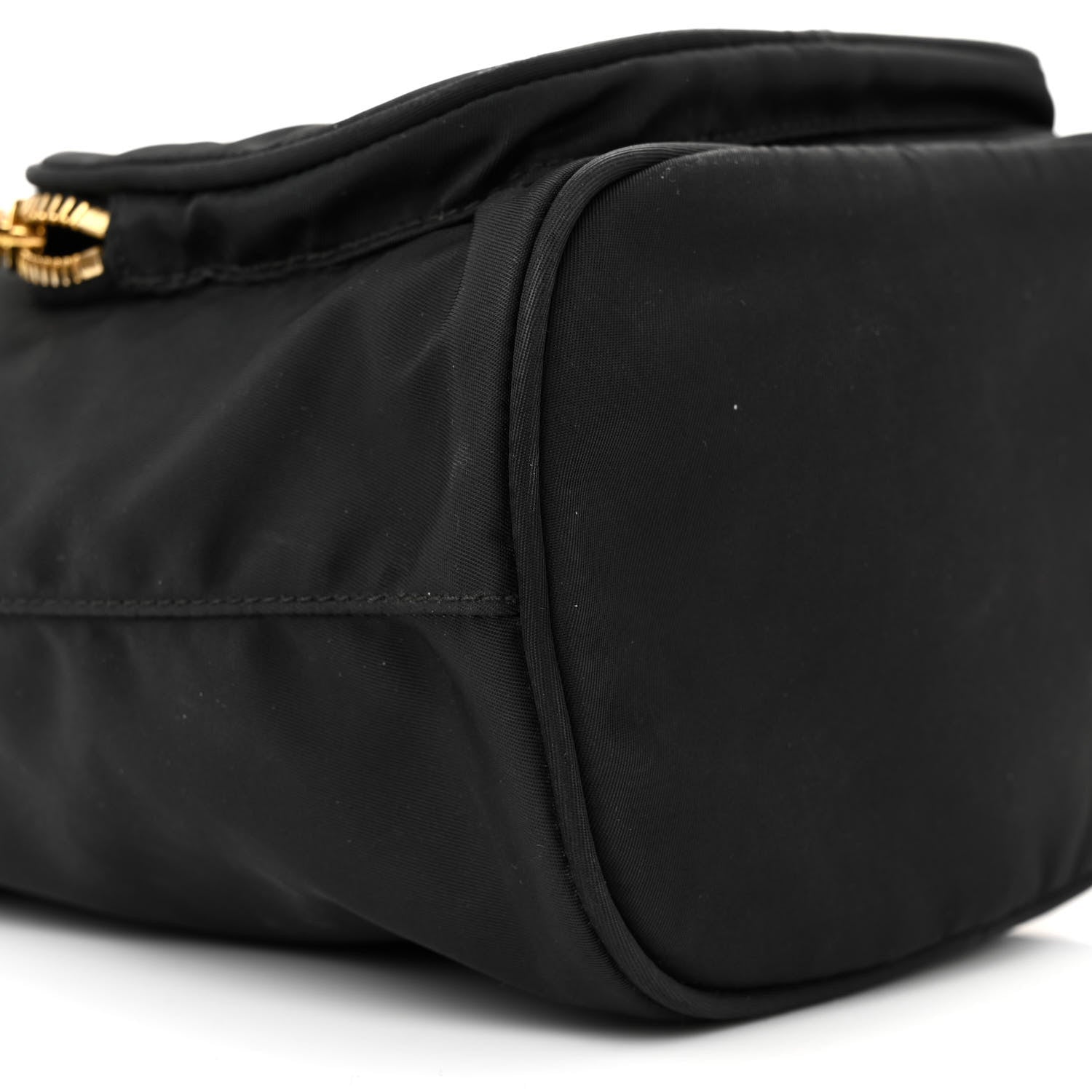 Prada Saffiano Tessuto Nylon Mini Bucket Crossbody Bag Black 8 of 12