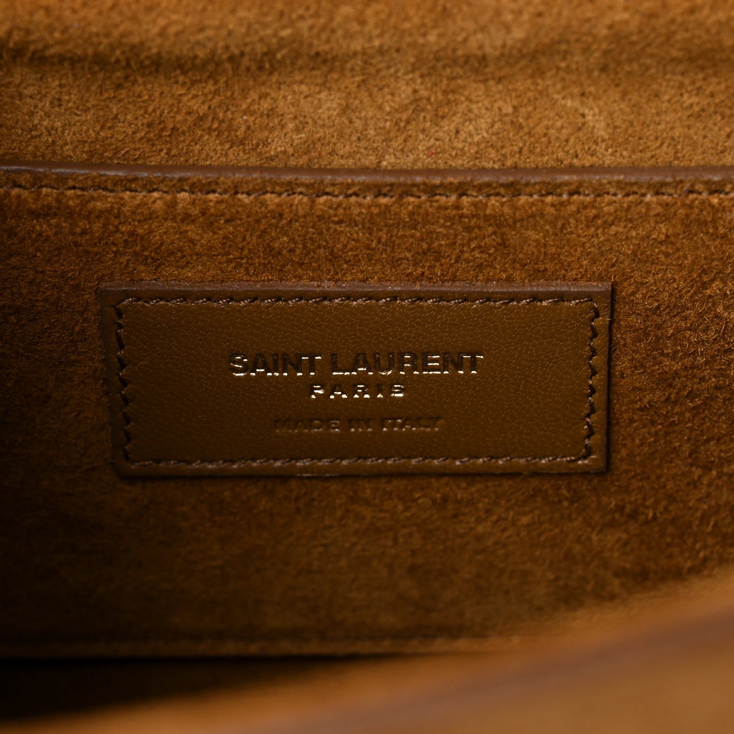 Suede Fringe Baby Monogram Satchel Light Ocre