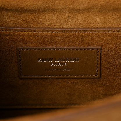 Saint Laurent Suede Fringe Baby Monogram Satchel Light Ocre 6 of 13