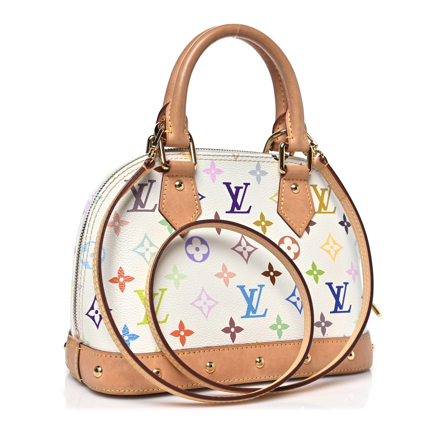 Louis Vuitton LV x TM Monogram Multicolor Alma BB White 3 of 11