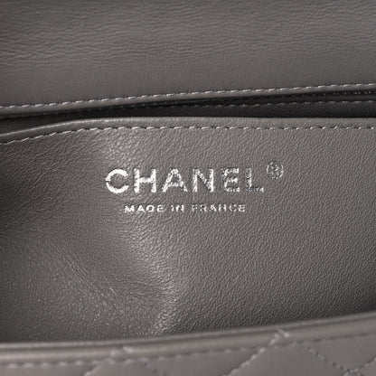 Chanel Lambskin Quilted Mini Rectangular Flap Grey 5 of 10