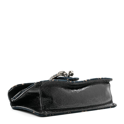 Gucci Velvet Skipper Crystal GG Monogram Small Dionysus Shoulder Bag Blue Beige Black 4 of 12