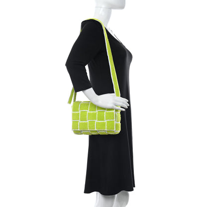 Bottega Veneta Terrycloth Maxi Intrecciato Padded Cassette Crossbody Bag Acid Kiwi 2 of 11