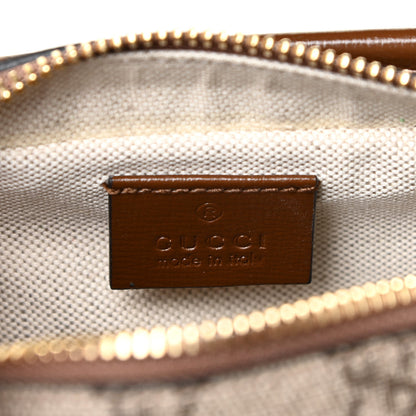 Gucci GG Supreme Monogram Azalea Calfskin Fake/Not Retro Interlocking G Cosmetic Case Beige Ebony Brown Sugar 5 of 10
