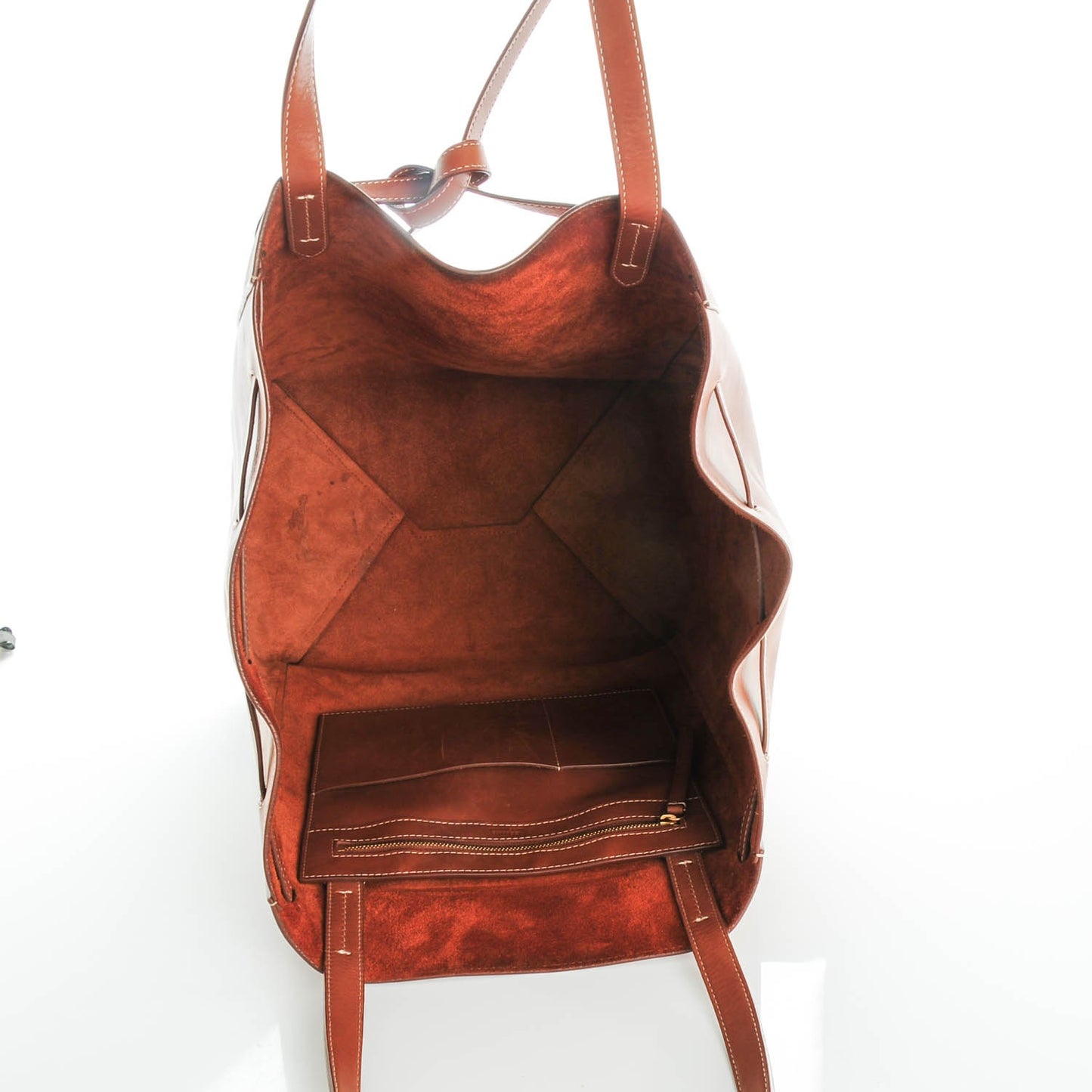Natural Calfskin Medium Cabas Phantom Tan