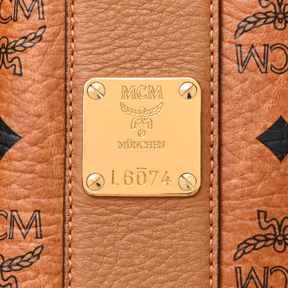 MCM Visetos Medium Liz Reversible Shopper Tote Cognac 7 of 10