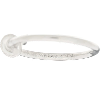 Tiffany 18K White Gold Diamond Small Knot Ring 53 6.5 4 of 4